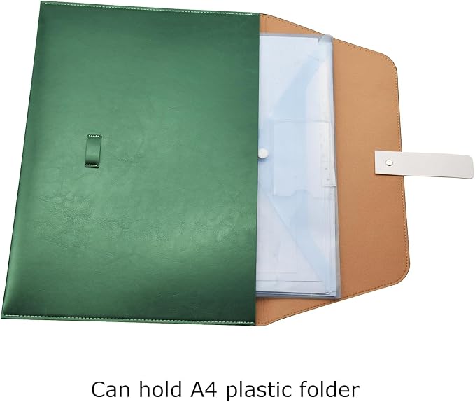 PU Leather A4 File Folder Large Document Holder Waterproof Envelope Folder Case - Image 5