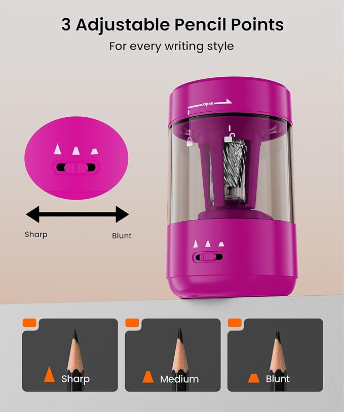Electric Pencil Sharpener for Classroom, Fully Automatic Pencil Sharpener for - Image 5