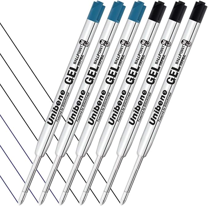 Unibene Parker Compatible Gel Ink Ballpoint Refills 12 Pack, 0.7mm Medium - Image 6