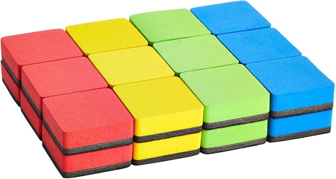 Juvale 24-Pack Square Magnetic Mini Dry Erase Erasers - Image 9