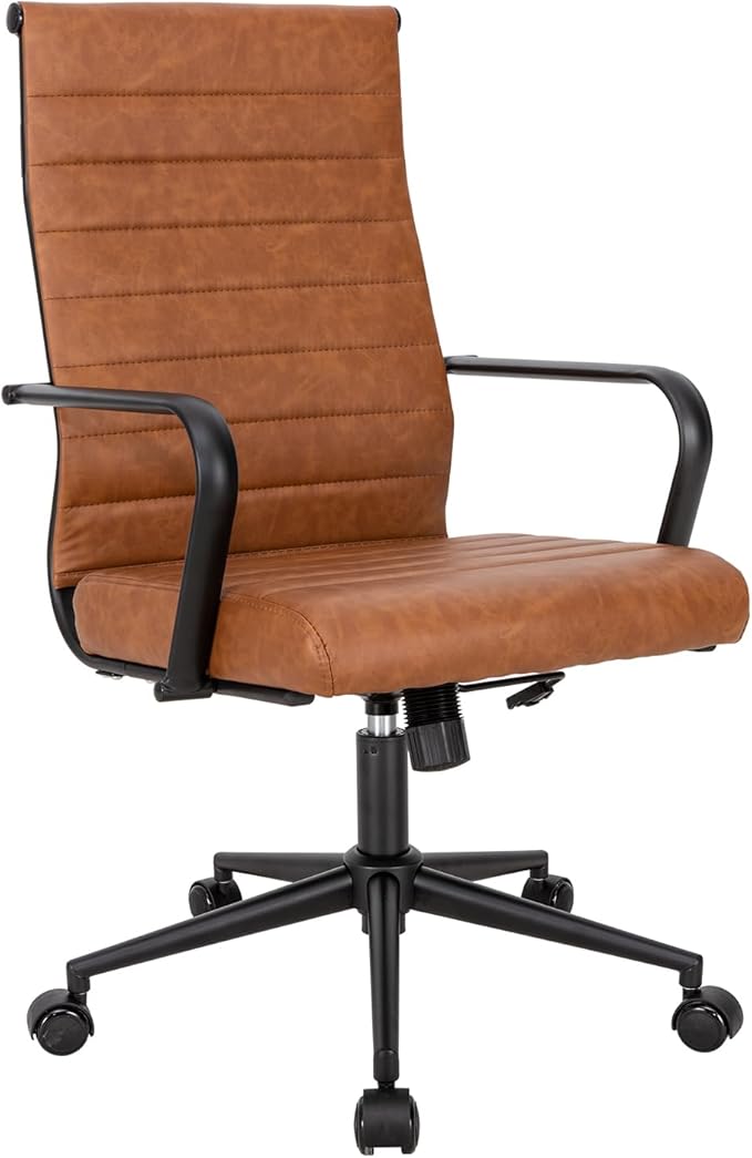 Okeysen Office Desk Chair Conference Room Chairs, Modern Ergonomic Executive Swivel Chair, Adjustable Height PU Leather Home Desk Chairs with Armrests, Comfy Computer Task Chairs with Wheels-DeskLoop Office