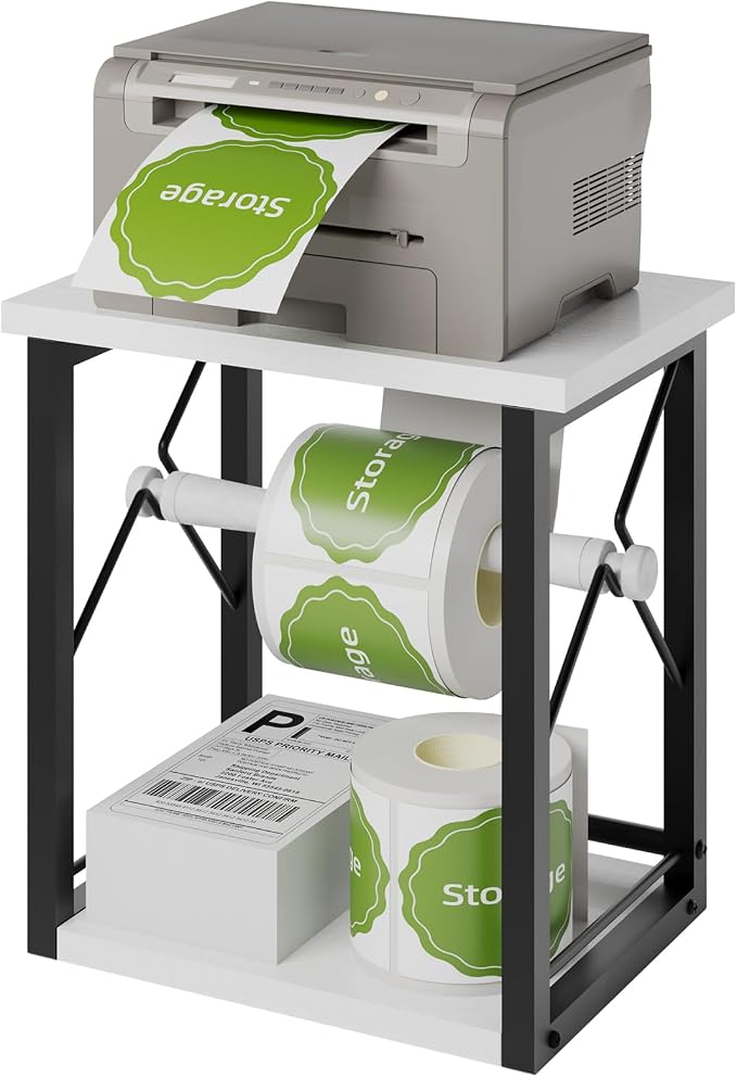 Label Holder for Rolls and Fan-Fold Labels, Shipping Thermal Label Holder by TIPSYTREE