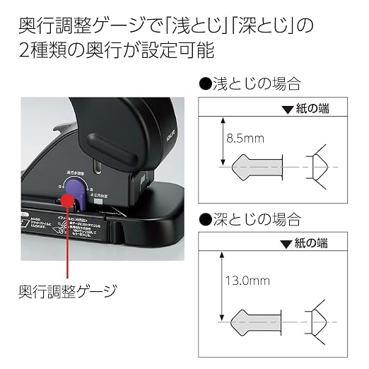 Kokuyo Harinacs Stapleless Stapler, Large Desktop Staple Free Stapler, 12 Sheet - Image 5