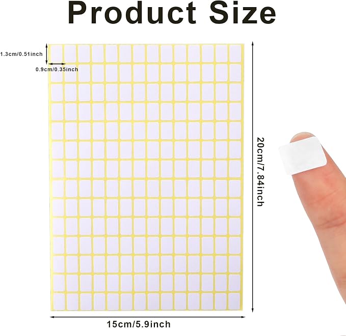 2940 Pcs Matte Small White Labels Stickers Blank Labels Removable Price Tags - Image 2