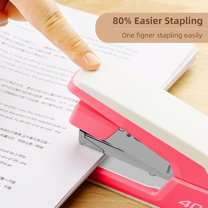 Deli Effortless Desktop Stapler, Heavy Duty Stapler, 40-50 Sheet Capacity - Image 2