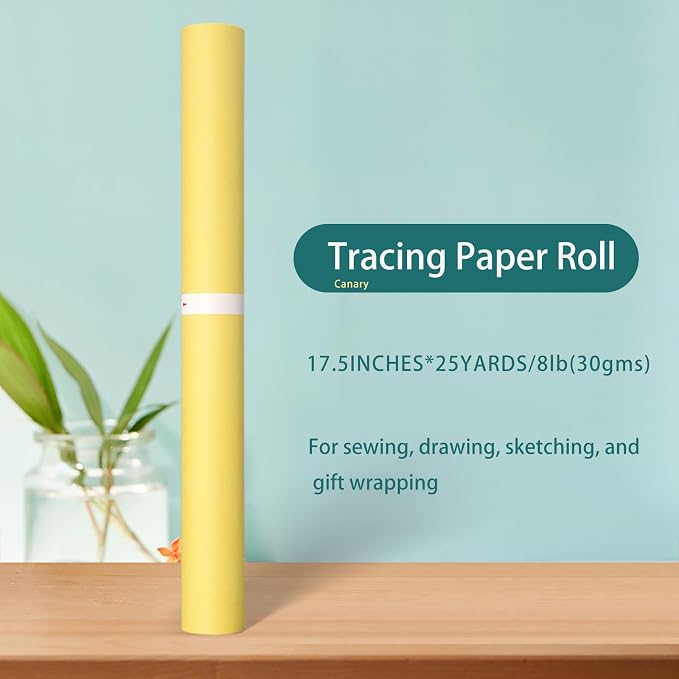 SEMLEART Tracing Paper Roll, 17.5-inch x 25yard，Yello Translucent Vellum - Image 2