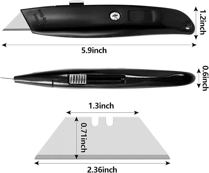 DIYSELF 2Pack Utility Knife Box Cutter Retractable Blade Heavy Duty PVC Pipe - Image 4