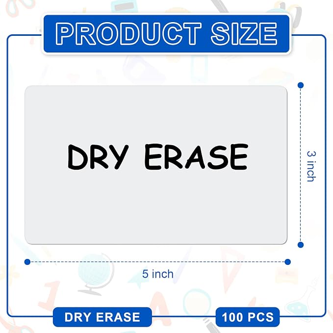 Harloon 100 Pcs Dry Erase Index Cards 3 x 5 Inch Laminated Reusable Dry Erase - Image 2