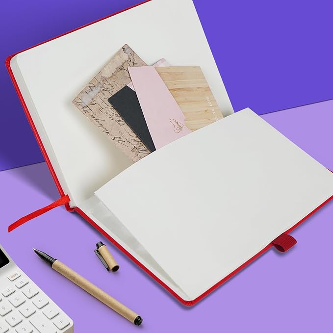 Lined Journal Notebooks for Work, Travel, College, A5 Size 100 GSM Thick Paper, Classic Ruled Journaling Notebook, Hardcover Notepad for Writing 160 Pages, 5.5 x 8.3 inch, Royal Blue-DeskLoop Office