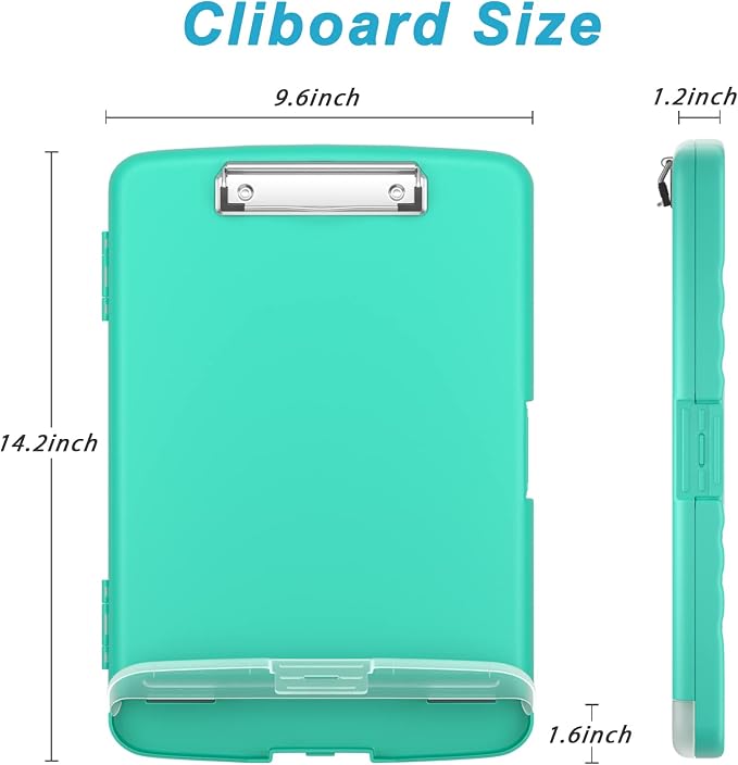 Rimilak Clipboard with Storage, 8.5 x 11'' High Capacity Clip Board, - Image 2