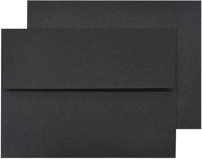 A7 Black Invitation 5x7 Envelopes by AZAZA