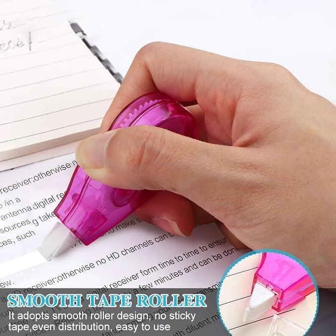 12pcs/2sets White Out Correction Tape, Portable Mini White Out Tape Whiteout - Image 5