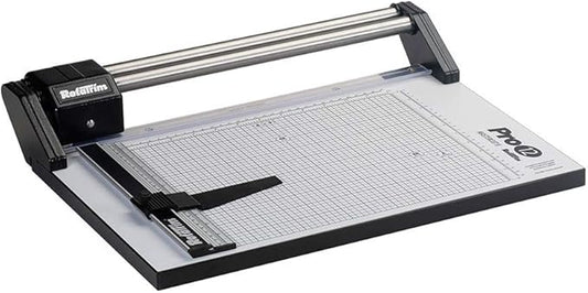 Rotatrim Pro 12 Inch Cut Professional Paper Cutter/Trimmer Precision Rotary Trimmer with Self-Sharpening Precision Steel Blades & Twin Stainless Steel Guide Rails (RCPRO12i)-DeskLoop Office