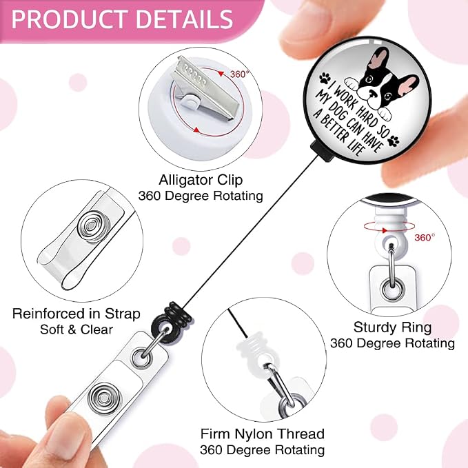 I Work Hard So My Dog Can Have a Better Badge Reel Retractable - Image 3