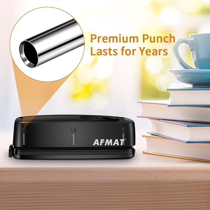 AFMAT Electric 3 Hole Punch, 20-Sheet 3 Hole Puncher - Image 4