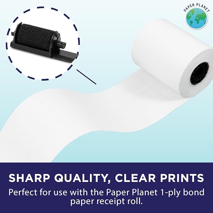 Black Printing Calculator Ribbons Compatible with IR40 by Paper Planet | Replacement Adding Machine Ink Ribbon Compatible with Canon, Casio, Sharp, Adler, and Victor IR40 Adding Machines | 5 Pack-DeskLoop Office