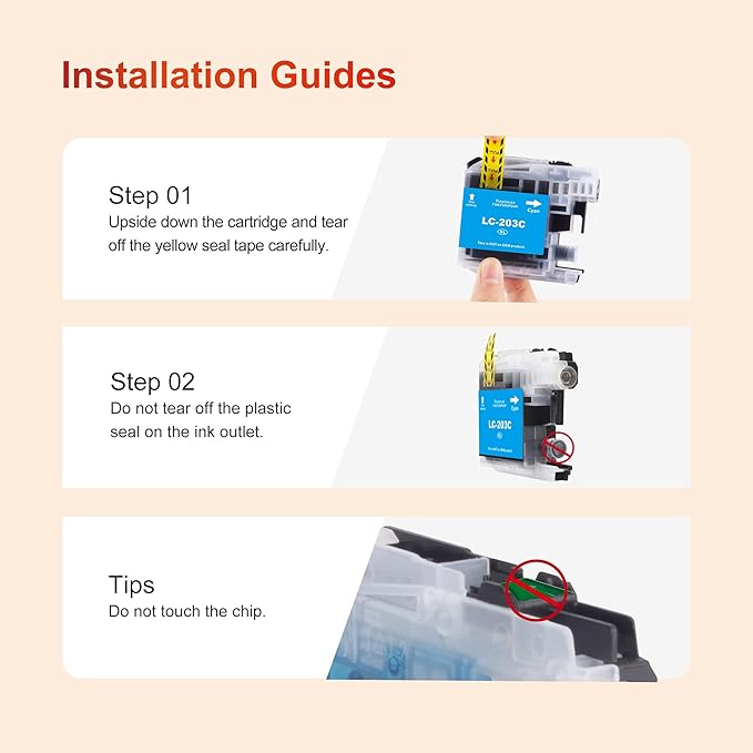 LC203XL LC201 Ink Cartridges Compatible for Brother LC203 Ink Cartridges LC203BK LC201XL Use for Brother MFC-J480DW MFC-J485DW MFC-J880DW MFC-J4420DW(11 Pack: 5 Black, 2 Cyan, 2 Magenta, 2 Yellow)-DeskLoop Office