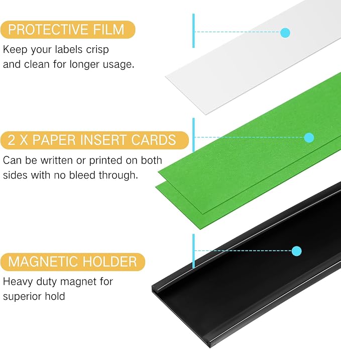 Seajan Magnetic Label Holders Channel Cardholders Magnetic Name Plate Tags - Image 3