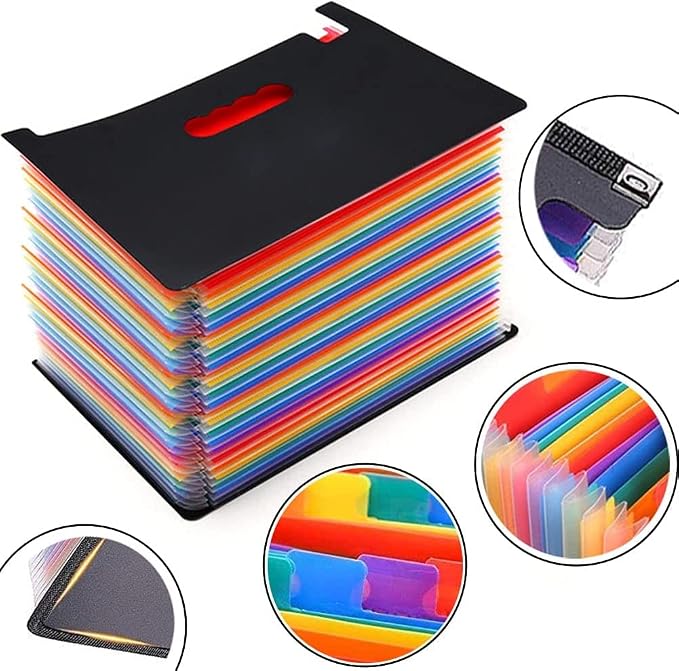 36 Pockets Expanding File Folder, Large Capacity Portable Document Organizer A4 - Image 3