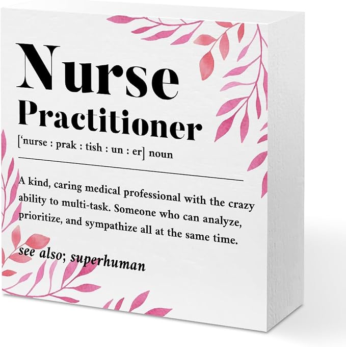 Nurse Practitioner Gifts for Women, Nurse Gifts Wood Box Sign, Appreciation by Unknown