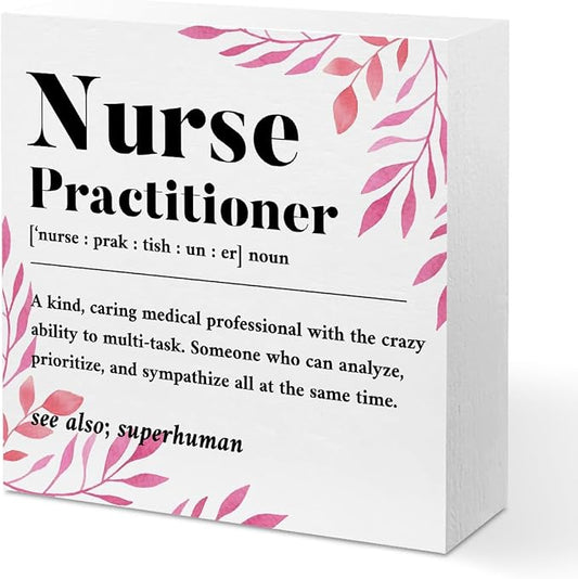 Nurse Practitioner Gifts for Women, Nurse Gifts Wood Box Sign, Appreciation by Unknown