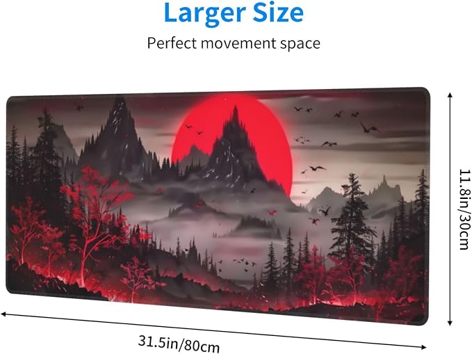 Extended Gaming Mouse Pad, Large Desk Mat XL Anime Mouse Pad Waterproof - Image 2