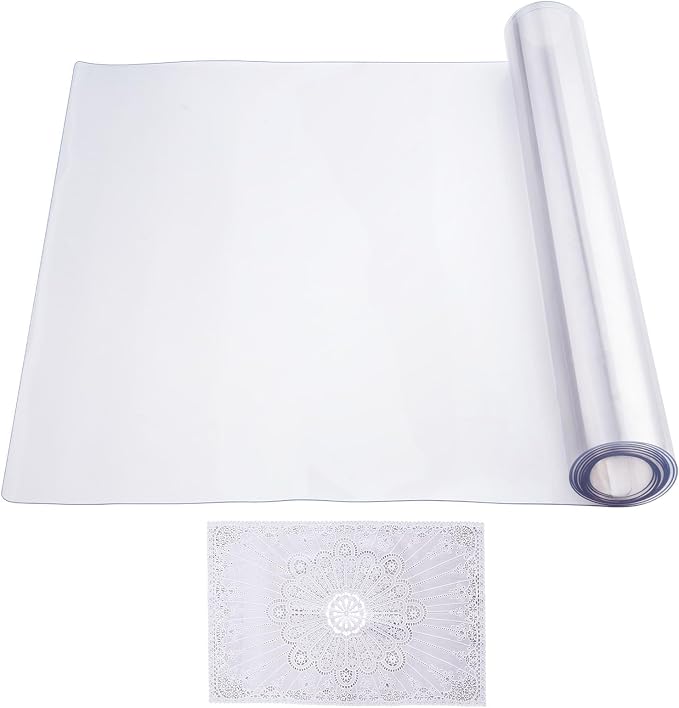 VEVOR Plastic Table Cover, 42 x 96 Inch 1.5 mm Thick Clear Rectangle PVC Desk - Image 10