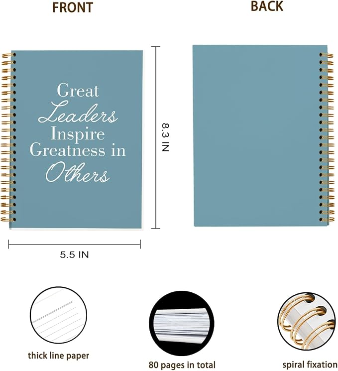 OXW Blue Meeting Notebooks for Work, Leadership Gifts Office Work Notebook - Image 4