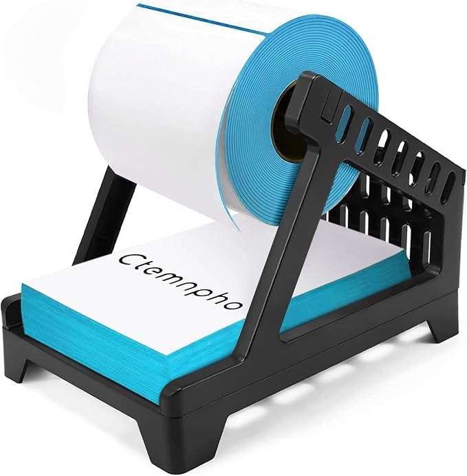 Ctemnpho Large Label Holder for Rolls and Fan-Fold Labels, Stand Desktop by MultiFunctionLabelHolder