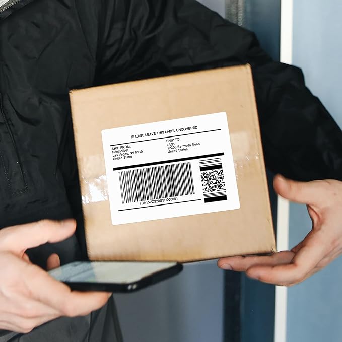 600 6 Per Sheet Label Address Labels 3-1/3" x 4" Self Adhesive Sheets Shipping Labels Easy Peel & Feed White Stickers for Laser & Inkjet Printers (100 Sheets, 600 Labels)-DeskLoop Office