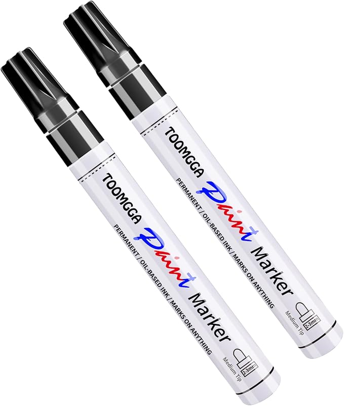 TOOMGGA Black Paint Pens Permanent Paint Markers - Image 8