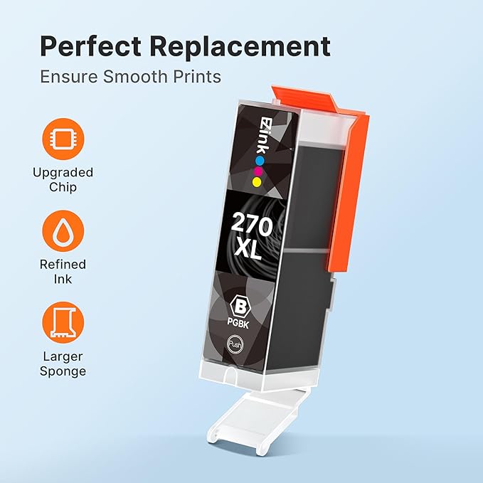 E-Z Ink Compatible Ink Cartridge Replacement for Canon PGI-270XL PGI270XL PGI270 XL PGI-270 to use with MG6821 TS6020 MG6820 MG5720 TS5020 TS8020 TS9020 MG7720 Printer (Large Black, 4 Pack)-DeskLoop Office