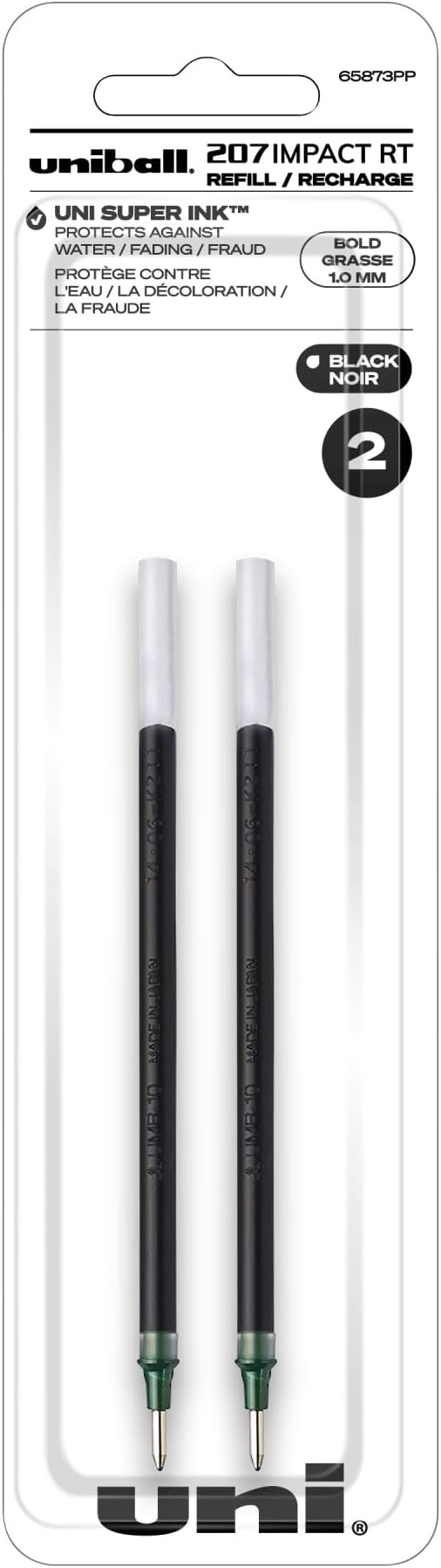 uni-ball Gel uni-ball Impact RT Retractable Pen Refills, Bold Point, 6 Packs - Image 3