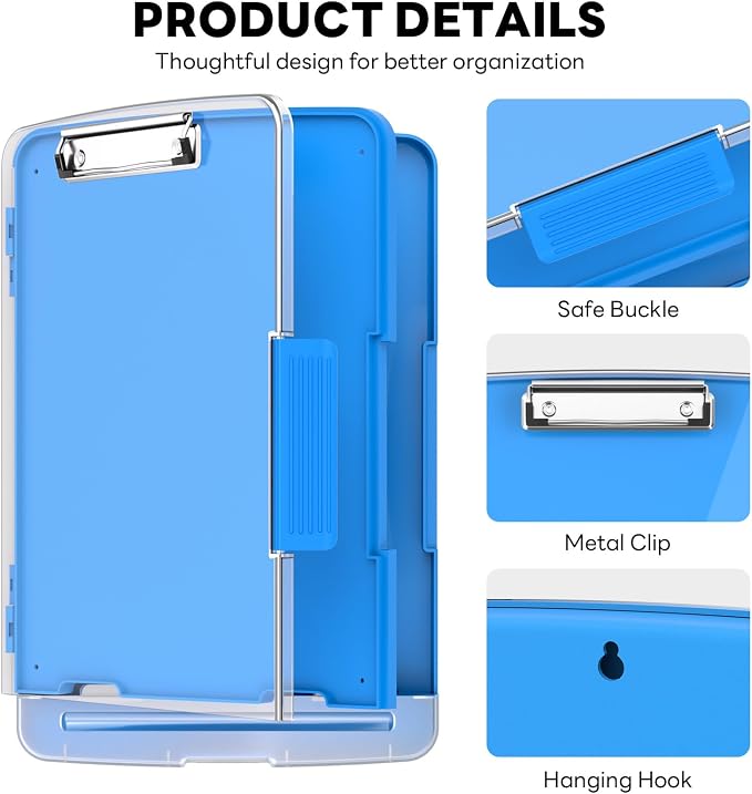 Clipboard with Storage and Pen Holder, Heavy Duty with Dual Compartment - Image 5
