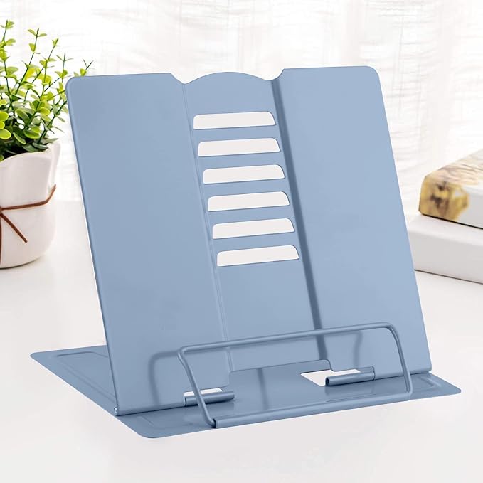 MSDADA Desk Book Stand Metal Reading Rest Book Holder Adjustable Cookbook by ColoryourlifewithMSDADA