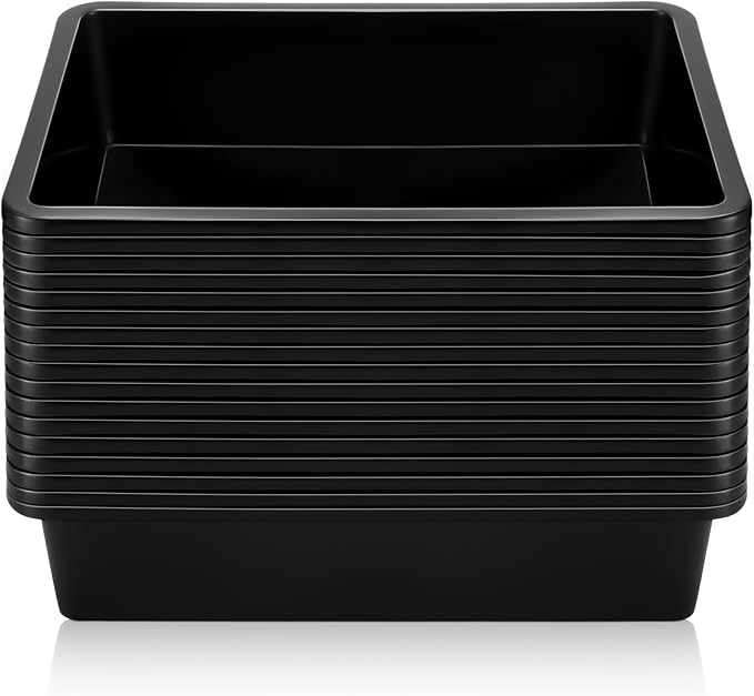 Qunclay 16 Pcs Flat Storage Tray Organizer Bin Letter Size Paper Trays by Qunclay