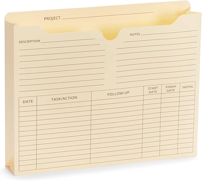 Blue Summit Supplies 50 Project File Folders, Reinforced Straight Cut Tab by BlueSummitSupplies