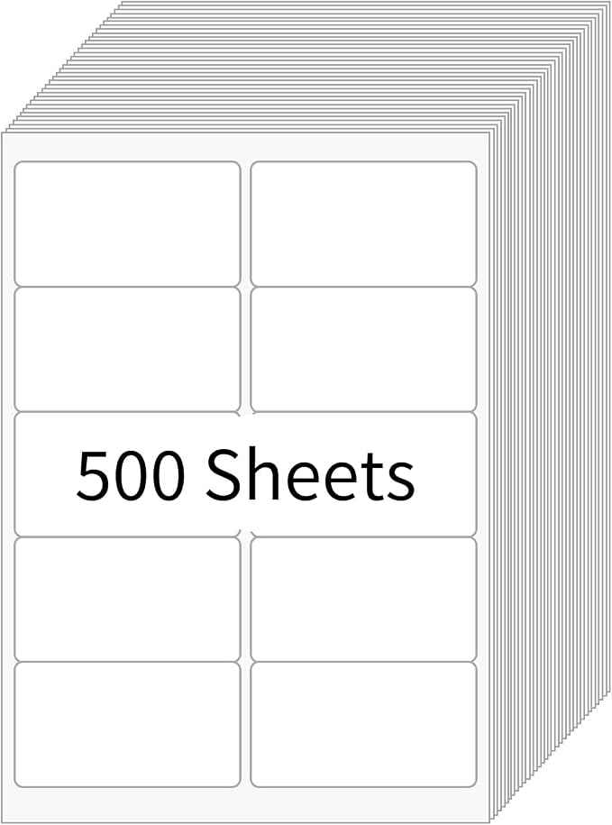 2” x 4” Shipping Labels 5000 Address Labels Printable by BESTIKER