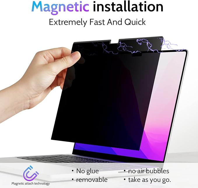 Peslv Magnetic Privacy Screen for MacBook Air 15 Inch - Image 3