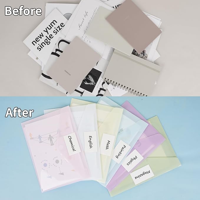 EOOUT 12pcs Plastic Envelopes, Plastic Folders - Image 5