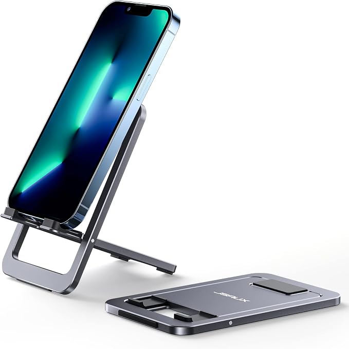 JSAUX Cell Phone Stand, Foldable Aluminum Adjustable Phone Holder by JSAUX