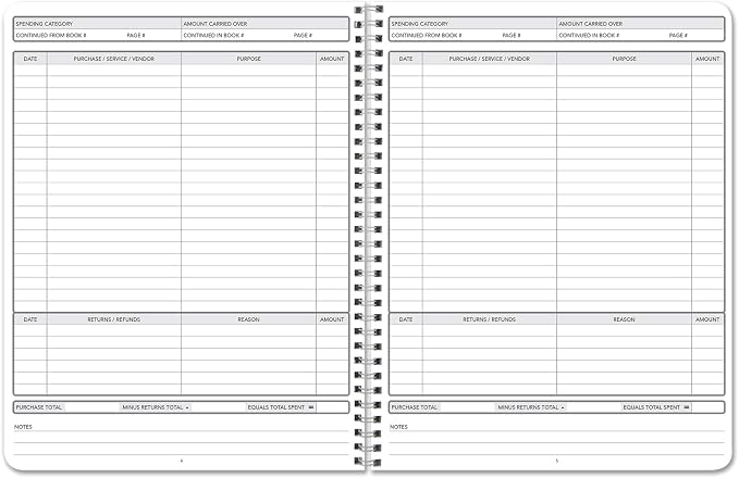 BookFactory Receipt Log Book/Business Purchase and Returns Tracking Journal - Image 4