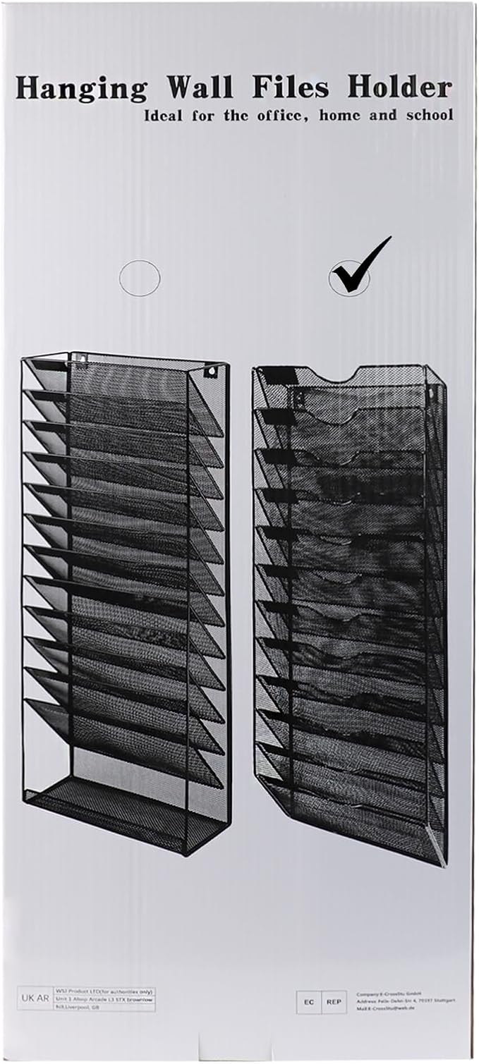 Wall Mounted File Organiser A8 Mesh in Hanging Wall File Holder Mail Organiser - Image 2