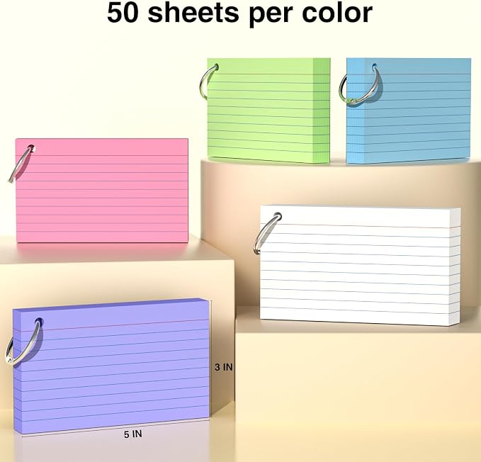 250 Count Colored Index Cards 3x5 Inch - Image 5