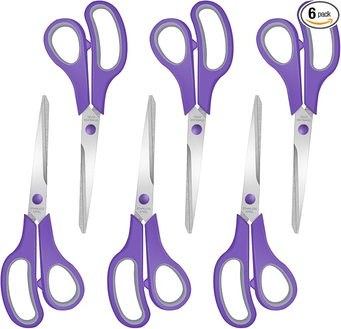 6 Packs Sewing Craft Scissors Bulk, Stainless Steel Shears by Xnluothsk