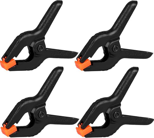 4 Pack Spring Clamps, 6inch Plastic Clips, Backdrop Clips, Big Clamps Heavy Duty by Romeda