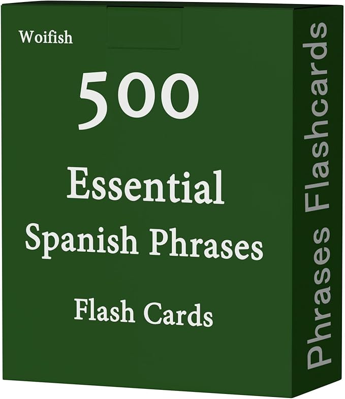 500 Common Spanish Phrases Flash Cards by Woifish