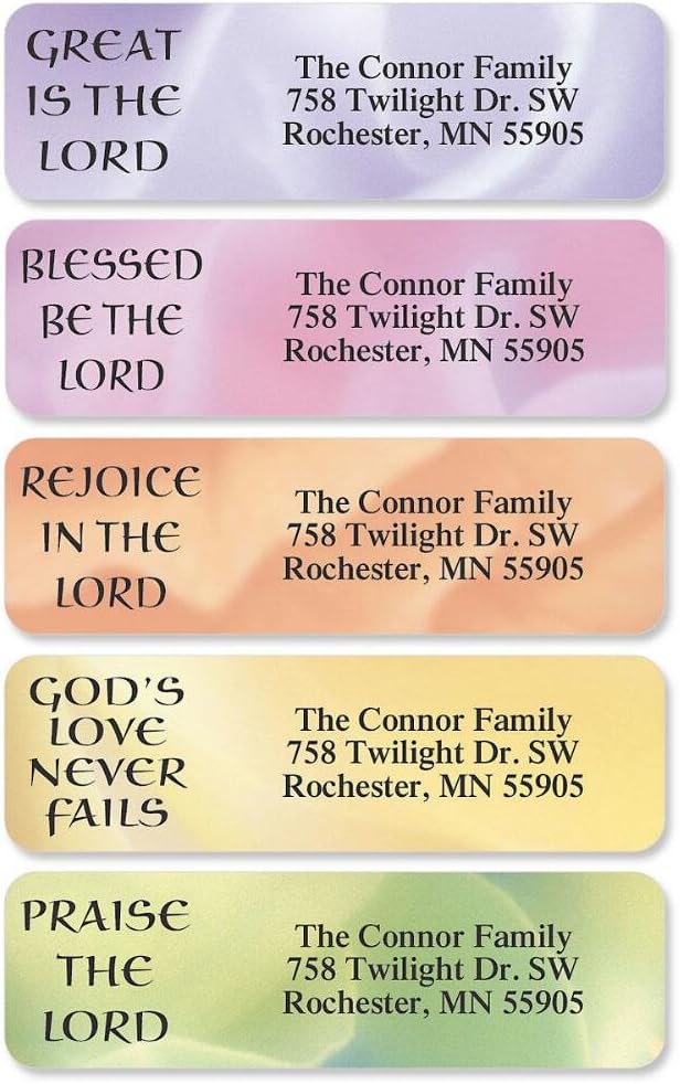 Praises Religious Rolled Personalized Return Address Mailing Labels - Image 2