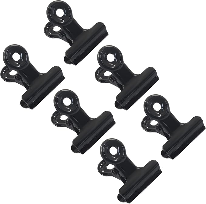 50 Pack Antique Black Bulldog Clips - 22mm Small Metal Paper Clips Clamps - Image 2