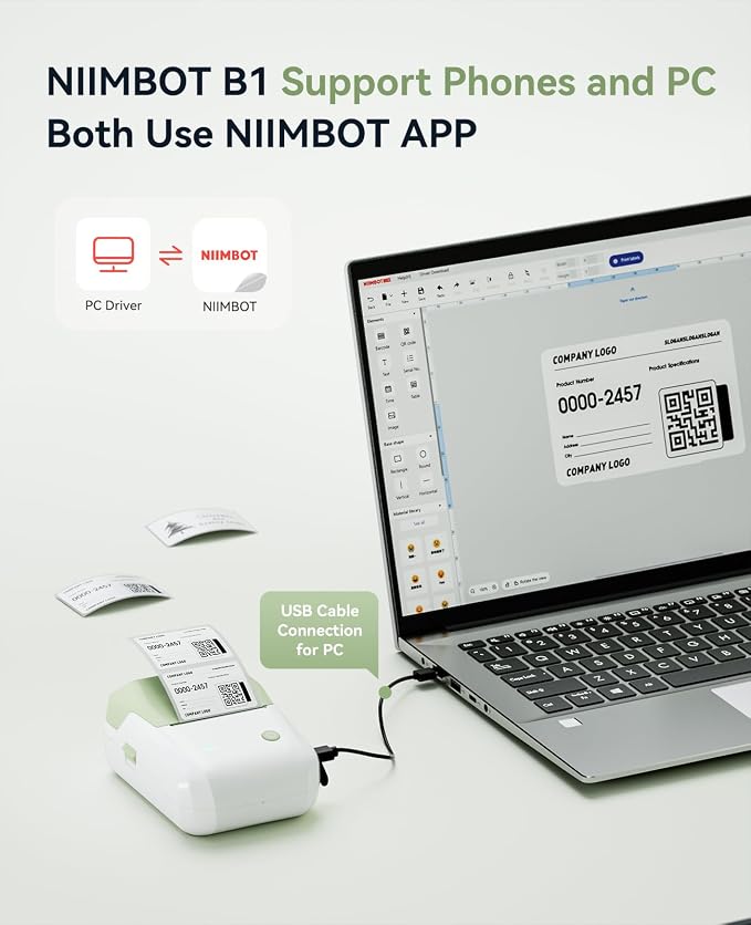 NIIMBOT B1 Label Maker Machine, Thermal Label Printer Easy to Use - Image 5